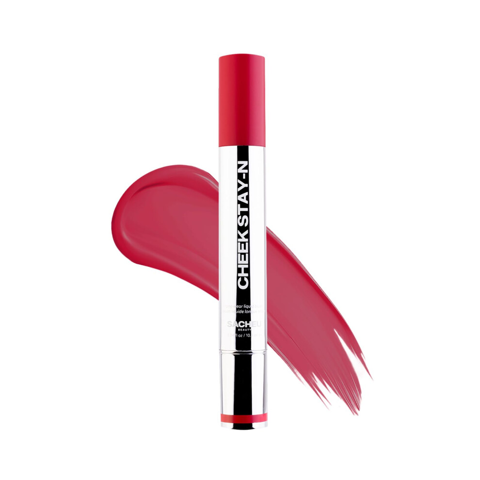 Sacheu Cream Cheek Stay-N Liquid Blush For Cheeks - High Pigment Buildable Lightweight Blush Infused With Squalane For Dewy & Radiant Flushed Cheek