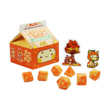 1985 spil Orange Kawaii katteternings?t - m?lkekarton-inspirerede terninger til DND | TTRPG'er og bordrollespil