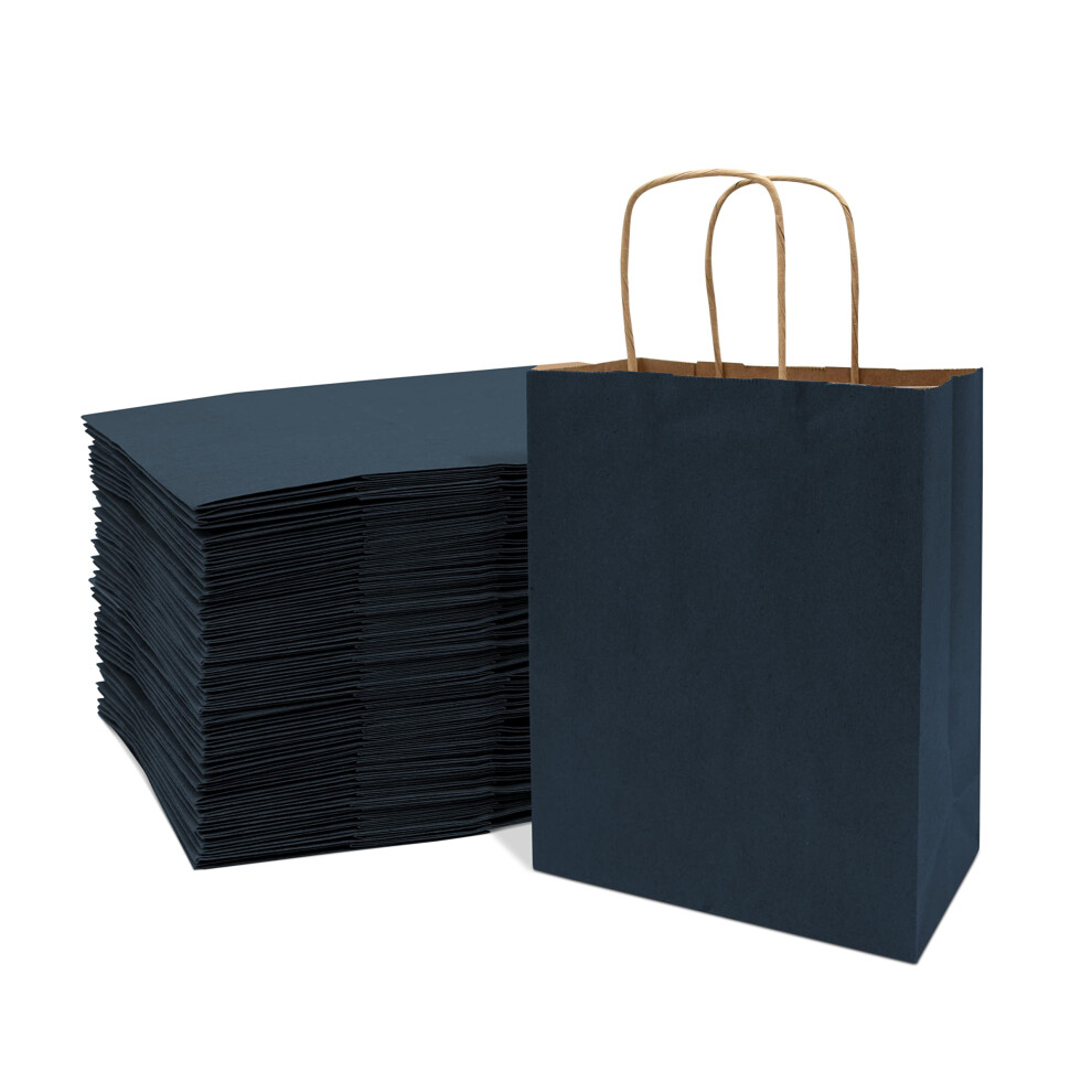 Prime Line Packaging Kleine Marineblaue Geschenktten Mit Griffen Fr Basteltaschen Fr Unternehmen, Brutigame, Mnner, Veranstaltungen, Partys,-image