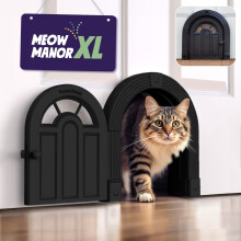 Porta interna della porta del gatto - Meow Manor Extra grande porta da compagnia 10.25 x 11 porta da gatto senza flap porta interna per gatti fino a