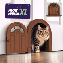 Katzentr-Innentr  Meow Manor, extragroe Haustiertr, 10,25 x 11, Katzentr ohne Klappe, Innentr fr Katzen bis zu 30 Pfund, einfache DIY-Mon