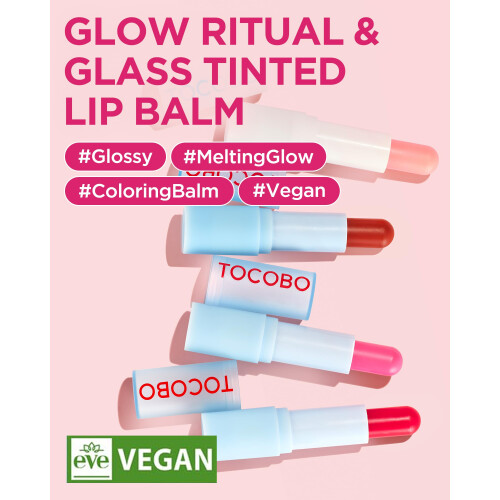 Tocobo, Glazen Getinte Lippenbalsem, 011 Flush Cherry, 0,12 oz (3,5 g) 1