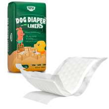 PAWPANG Wegwerpluiervoeringen voor honden Booster Pads voor mannelijke en vrouwelijke honden 100 ct 4 maten Opties Doggie-luierinzetstukken passe