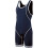 Asics ASICS Heren Snap Down Worstelsinglet, Marine/Wit, 4X-Small 1