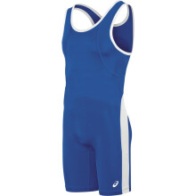 ASICS Heren T-back Prestaties Worstelen Singlet, Koninklijk/Wit, X-Groot