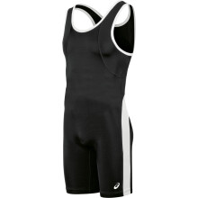 ASICS Herren T-Back Performance Wrestling Singlet Schwarz/Weiß 2X-Small