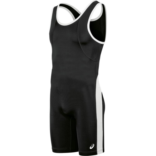Asics ASICS Herren T-Back Performance Wrestling Singlet Schwarz/Wei    2X-Small