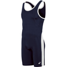 ASICS Men's T-back Performance Wrestling Singlet  Navy/White  2X-Small