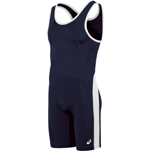 Asics ASICS Herr T-back Performance Wrestling Singlet Navy/Vit 2X-Small