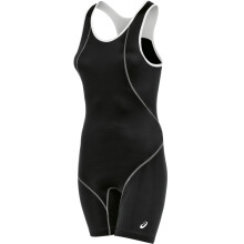 ASICS Damen Snap Down Wrestling Singlet Schwarz/Weiß X-Large