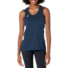 ASICS Damen-Damen-Team-Sweep-Singlet, Marineblau/Weiß, Größe S
