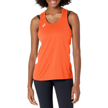 ASICS Damen Damen Team Sweep Singlet Orange/Weiß Small