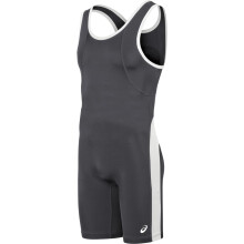 ASICS Heren T-back Prestatieworstel Singlet, Staalgrijs/Wit, Klein