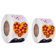 2 Rolls Valentine's Day Packing Sealing Stickers Valentine's Day Theme Labels