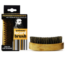 Professor Fuzzworthy's DELUXE Beard Brush 100% Boar Bristle | Mens Best Easy Beard Grooming Tool for a Fluffy Soft Beard - Promotes Beard Growth