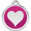 R?d Dingo rustfrit st?l med glitter Pet I.D. Tag - Hjerte (Aqua Medium) 2