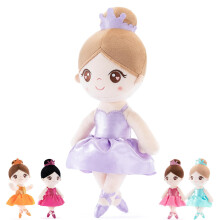 Gloveleya Baby Meisje Cadeaus Poppen Zachte Pluche Ballet Meisje Pop Lichtpaars 14 Inch met Cadeaubox