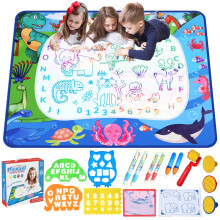 Mata do rysowania wody 40 x 32 cale Malarstwo Doodle Zabawki dla malucha Mata do rysowania woda Duza mata do rysowania magicznego Zabawki edukacyjne