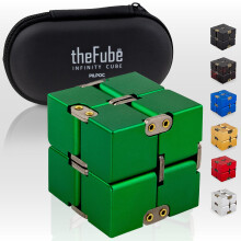 PILPOC theFube Infinity Cube Fidget Desk Toy - Aluminum Infinite Magic Cube with Case Sturdy Heavy Relieve Stress and Anxiety for ADD ADHD OCD (