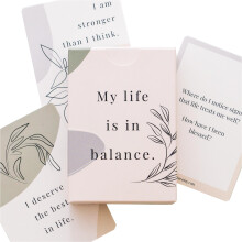 Affirmation Cards for Women Balance - 52 Positive and Motivational Cards | Daily Empowering Inspirational Questions for Therapy Meditation Self