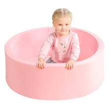 Trendbox Memory Foam Sponge Indoor Round Ball Pit (geen ballen) voor peuterkinderen (lichtroze)