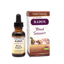AMBER NATURALZ Radox Blood Support Urteblanding til hunde Katte Fugle Marsvin og kaniner | Urtetilskud til k?ledyr til cirkulation og jern | 1 fl