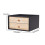 Living And Home (Light Oak+Black) Wall Mounted Floating Bedside Table 7