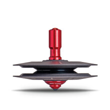 Plexity Labs UFO Toppe - H?jde 611 - Metal Spinning Top - Inspireret af Sovjetunionens UFO-h?ndelse i 1986 - Sort Titanium UFO Body og Fireball R
