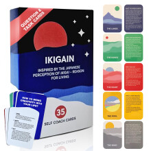 Cartes d'auto-dcouverte d'Ikigai - 35 cartes de pleine conscience pour la croissance personnelle et la rflexion - inspire par la mthode du jo