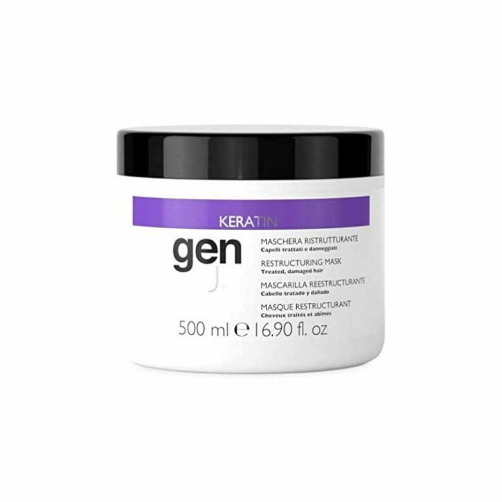 Genus Keratin Restructuring Hair Mask Enriched With Silk Proteins Caviar And Collagen Styling Nourishes And Moisturizes Suitable For All Hair Type