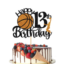 Crseniny Basketball Tillykke med 13-?rs f?dselsdagen Kage Topper Basketball Sports Kage Pick Cheers to 13-?rs f?dselsdag Kage Dekoration B?rn Dre