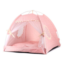 pawstrip Hundezelt Indoor Katzenhaus Rosa Welpenbett Tragbares Haustier Tipi Prinzessin Hundecampingzelt Outdoor Ktzchenhuser Ses Hschennest