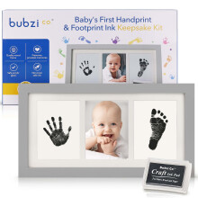 Sada Bubzi Co Baby Handprint & Footprint Photo Frame pro novorozen dvky a chlapce Jedinecn drkov sada pro miminko pro zpis do registru Pamtn