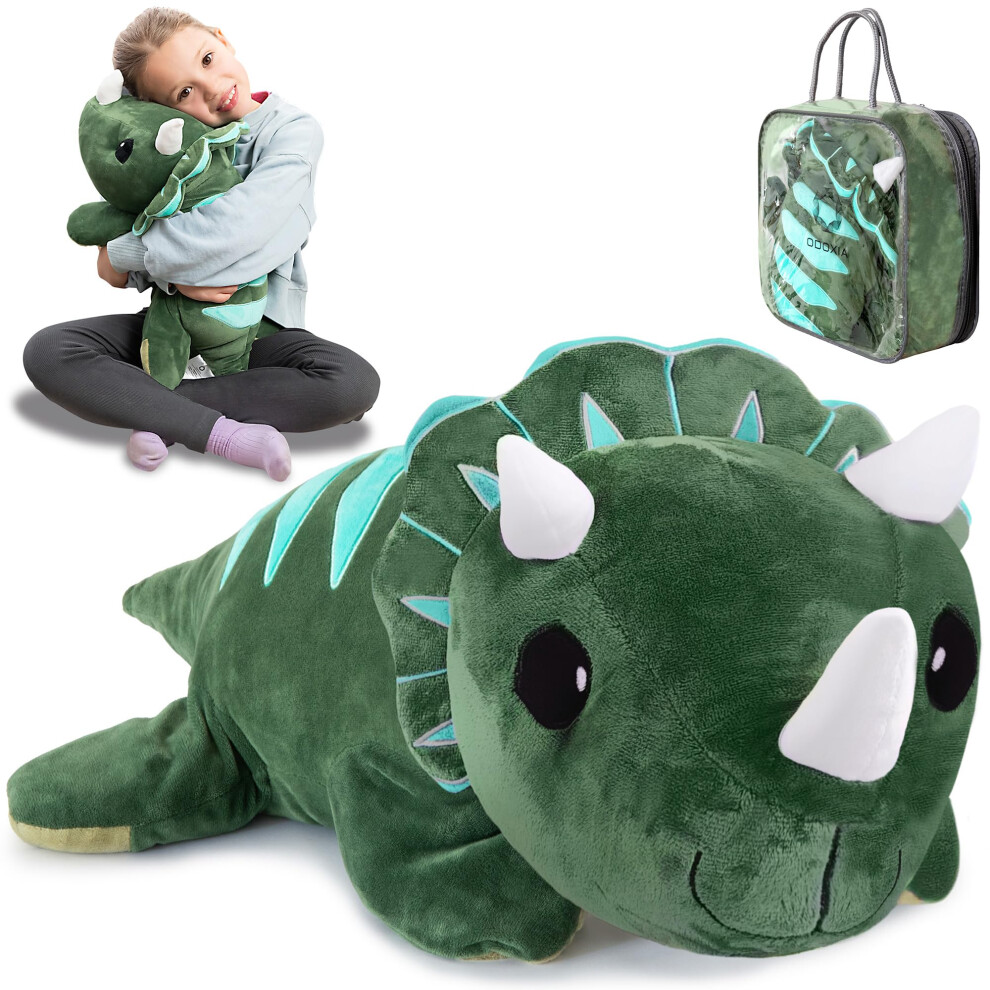 ODOXIA Weighted Stuffed Animal for Anxiety | 5 Lbs | Calming & Comforting | Dinosaur Stuffed Animal | Weighted Plush Dino | for Adults & Kids | Includ