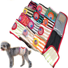 Set - 6pcs Dog Puppy Diaper Male Boy Belly Band willekeurig kleuren herbruikbaar wasbaar voor klein huisdier (XS - taille 9 """" - 11 """")