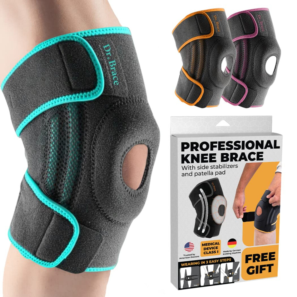 DR. BRACE ELITE Knee Brace with Side Stabilizers & Patella Gel Pads for Maximum Knee Pain Support and fast recovery for men and women-Please Check How