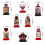 Winpogee 9pcs d   corations d'anniversaire rouge noir 3