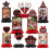 Winpogee 9pcs d   corations d'anniversaire rouge noir 1