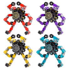 TOZONG 4 PCS Fidget Spinner Sensory Toys,Creative Top Spinning Stress Relief Hand Toy,Transformable Chain Mechanical Spiral Twister Fingertip Gyro Ant