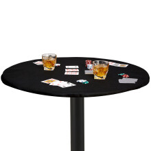 Feltectors Vilt Tafelkleed voor Poker, Mahjong, Domino en Bordspellen, Elastisch voor 36 tot 48 Inch Ronde Tafels - Bl