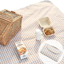 Beyond Thursday ESLA Schattig Gingham Picknickdeken, Waterdicht Vouwbaar, Groot 80x60in en Extra Groot 80x80in