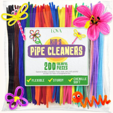 (200) Premium Pipe Cleaners Craft (20 kleuren, 10 elk) Craft Pipe Cleaners Bulk Chenille Stems limpia Pipas para manualidades Pipecleaners Chenil