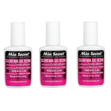 Mia Secret 3 πακέτο (oz.) Γέλη νυχιών Clear Brush On - Κόλλα κρυστάλλων