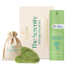 Set rituale di massaggio planifique: Jade Gua sha + jojoba e ha sierico siero di assistenza siero di assistenza per la pelle per adolescenti per adol