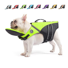 Mklhgty Hunde-Schwimmweste, reflektierende Hunde-Schwimmweste mit abnehmbarem Halsschwimmer, hoher Auftrieb zum Schwimmen und Bootfahren, Ripstop-Hau