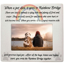 Banberry Designs Rainbow Bridge Picture Foction del Memoriale per animali