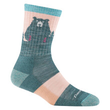 Darn Tough Women's Bear Town Micro Crew Lightweight with Cushion (1970)- Medium Quartz