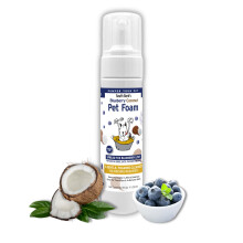Speeding Blueberry-Coconut PET FACE SPOAM CHILSER PER CANI E CATTI 8,5 once. | Nessun risciacquo richiesto | Facile pulizia | Biodegradabile e non to
