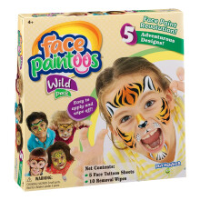 Face Paintoos - Wild Pack - Kasvosuunnittelu vaihtoehto kasvomaalille yli 4-vuotiaille lapsille