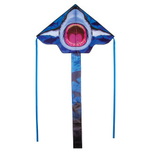 In the Breeze 45-tommer Fly-Hi Kite Single Line Kite Ripstop stoflinje og taske inkluderet - Great White 3238